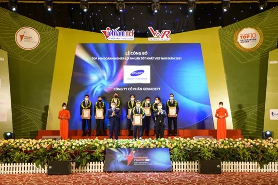 Gemadept tiếp tục được vinh danh trong top 500 doanh nghiệp lợi nhuận tốt nhất Việt Nam